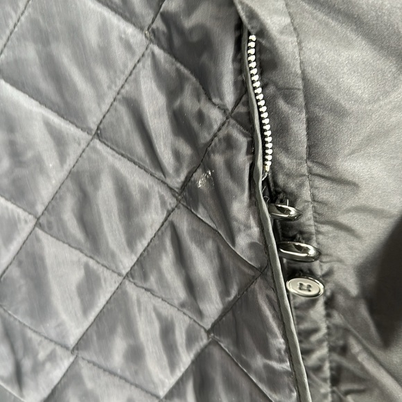 Vintage Mervyn’s Lined Black Trench Coat Gen X punk  whimsy goth 14 - Picture 11 of 16